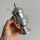 Mustard pot, sugar bowl in silver-plated metal
