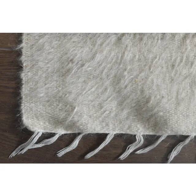 1970s Vintage Turkish Handmade Wool Cotton Beige Brown Kilim Rug 152x208