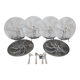 6 oyster plates and its 6 embossed glass forks, 1970s
