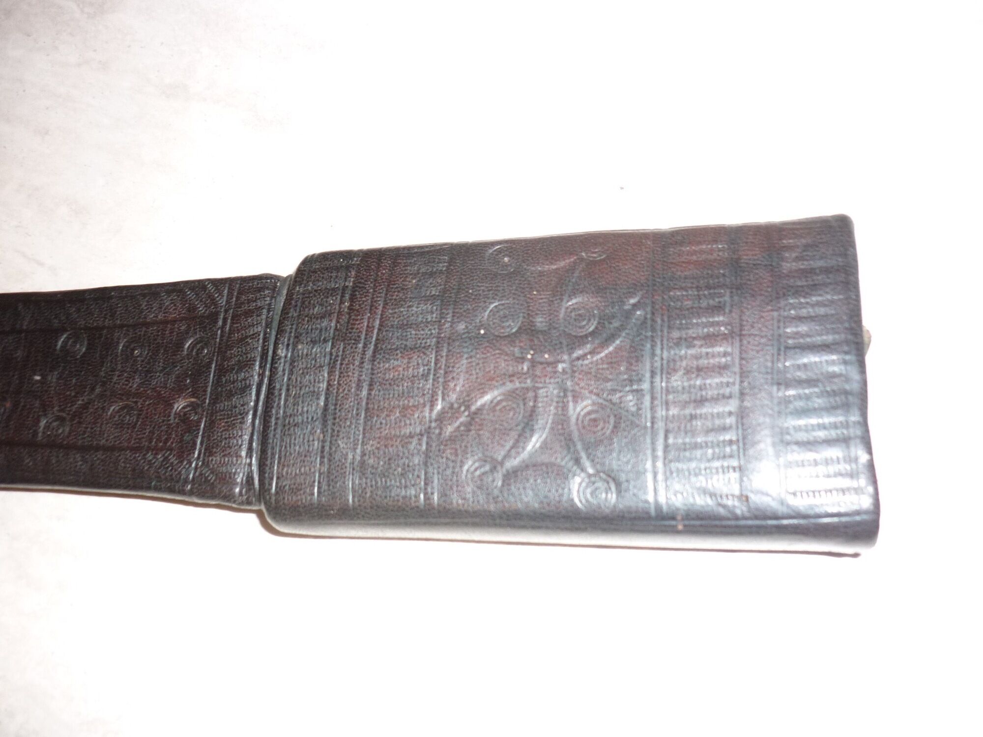 Tuareg knife with wooden case covered with leather 56 cm