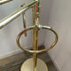 Italian towel rack in gilded metal from the 70s