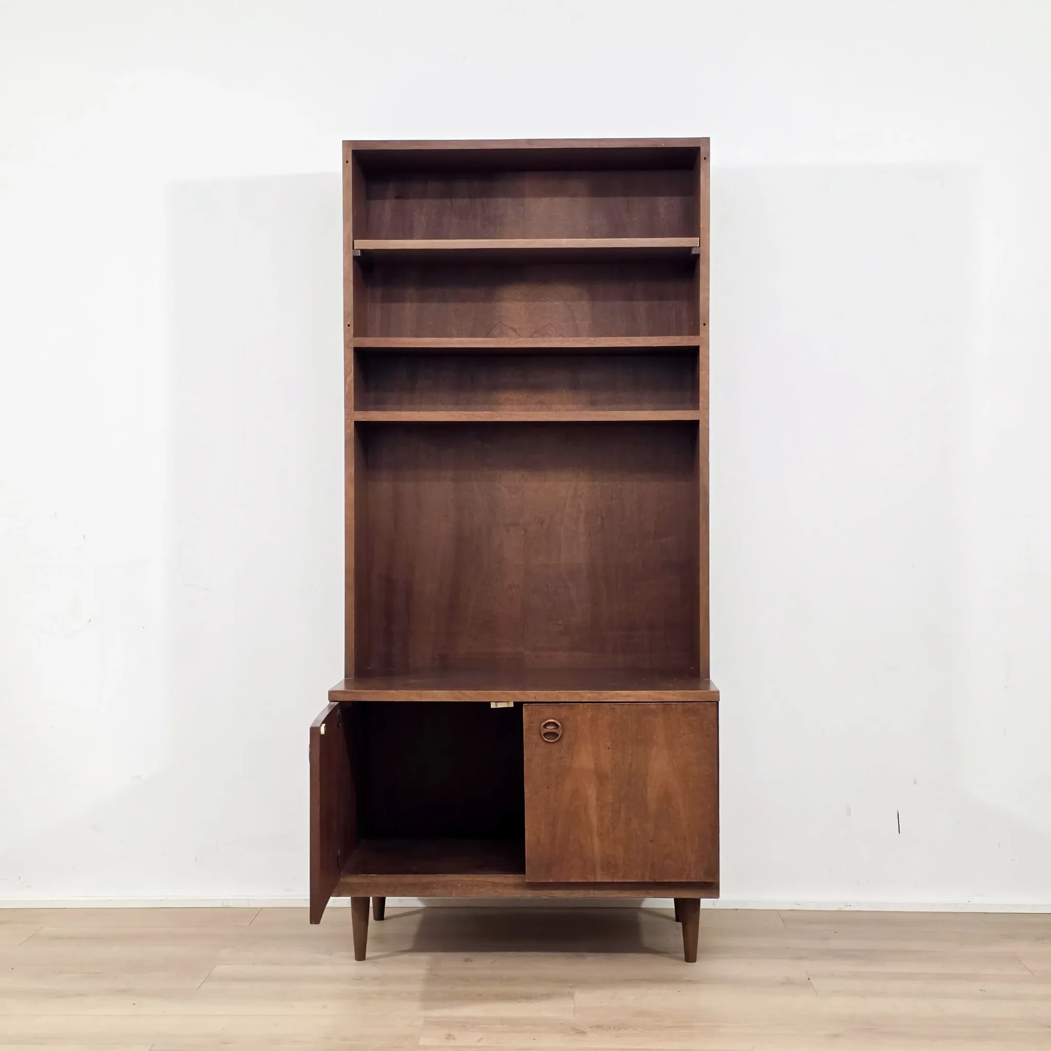 Bibliothèque scandinave en bois massif, style Mid-Century, années 1960