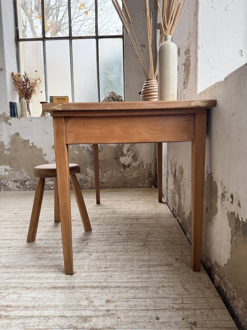 Oak veneer desk 1950