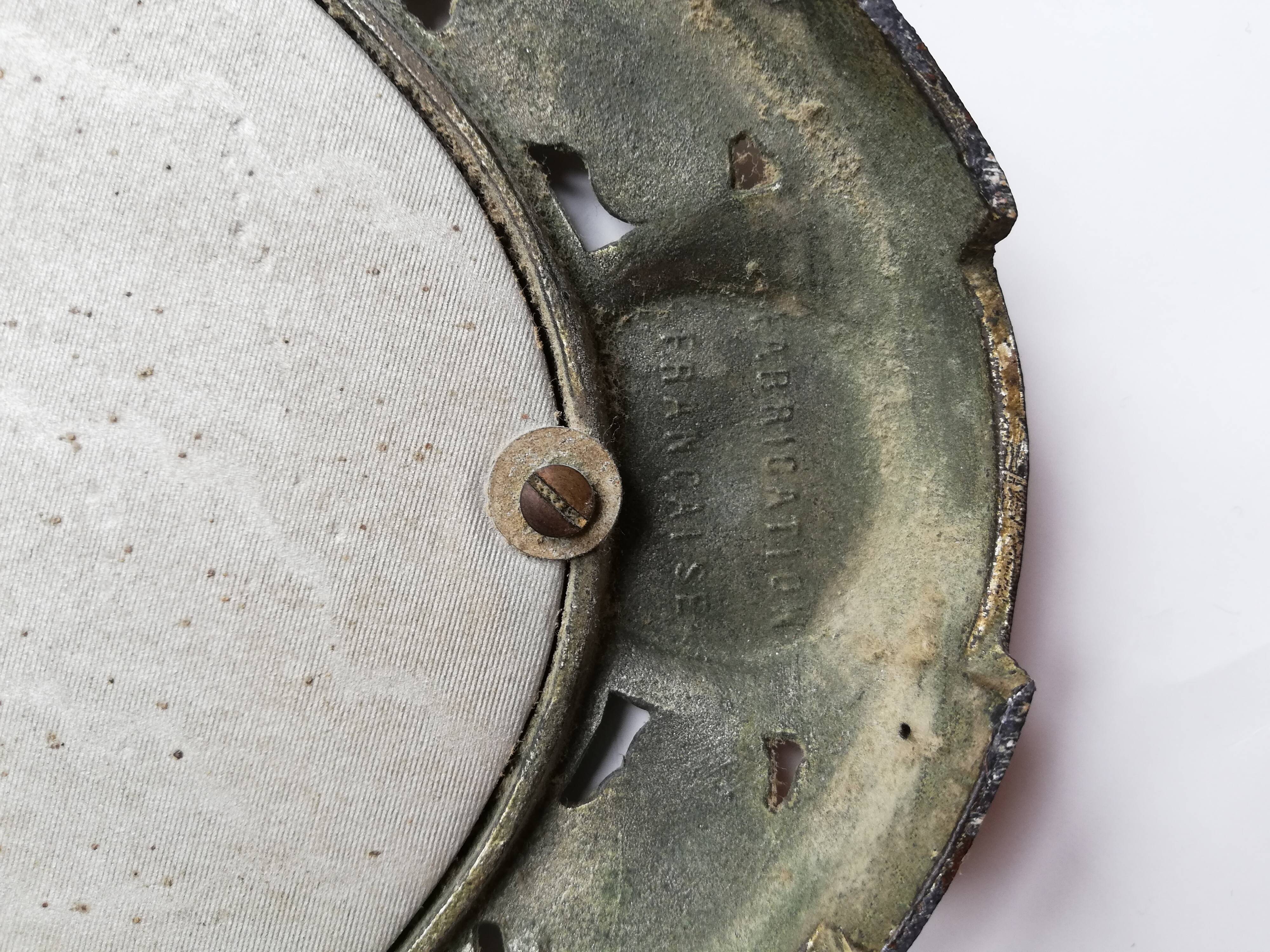 Cast iron art deco bevelled mirror - 39x21cm