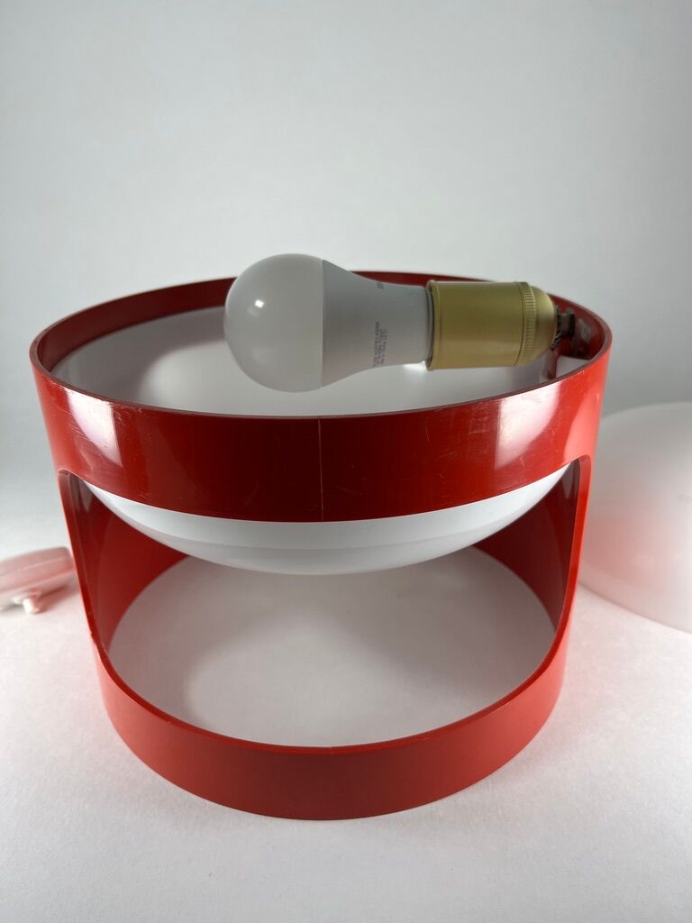 Lamp Joe Colombo KD 27 Red Kartell Vintage