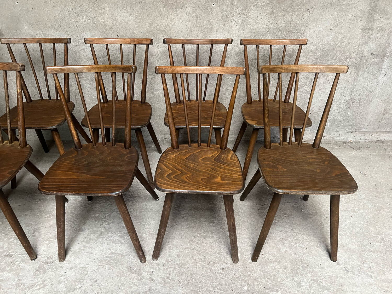 Series of 17 Fanette bistro chairs 1960 tapiovaara style