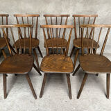 Series of 17 Fanette bistro chairs 1960 tapiovaara style