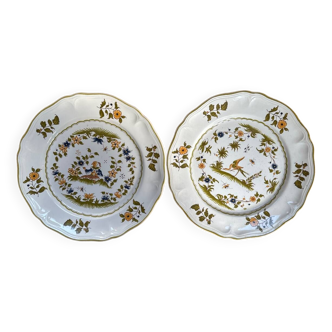 Set of two Moulin des loups plates