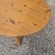 70s oval pine coffee table
