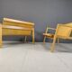 Mid century plywood benches