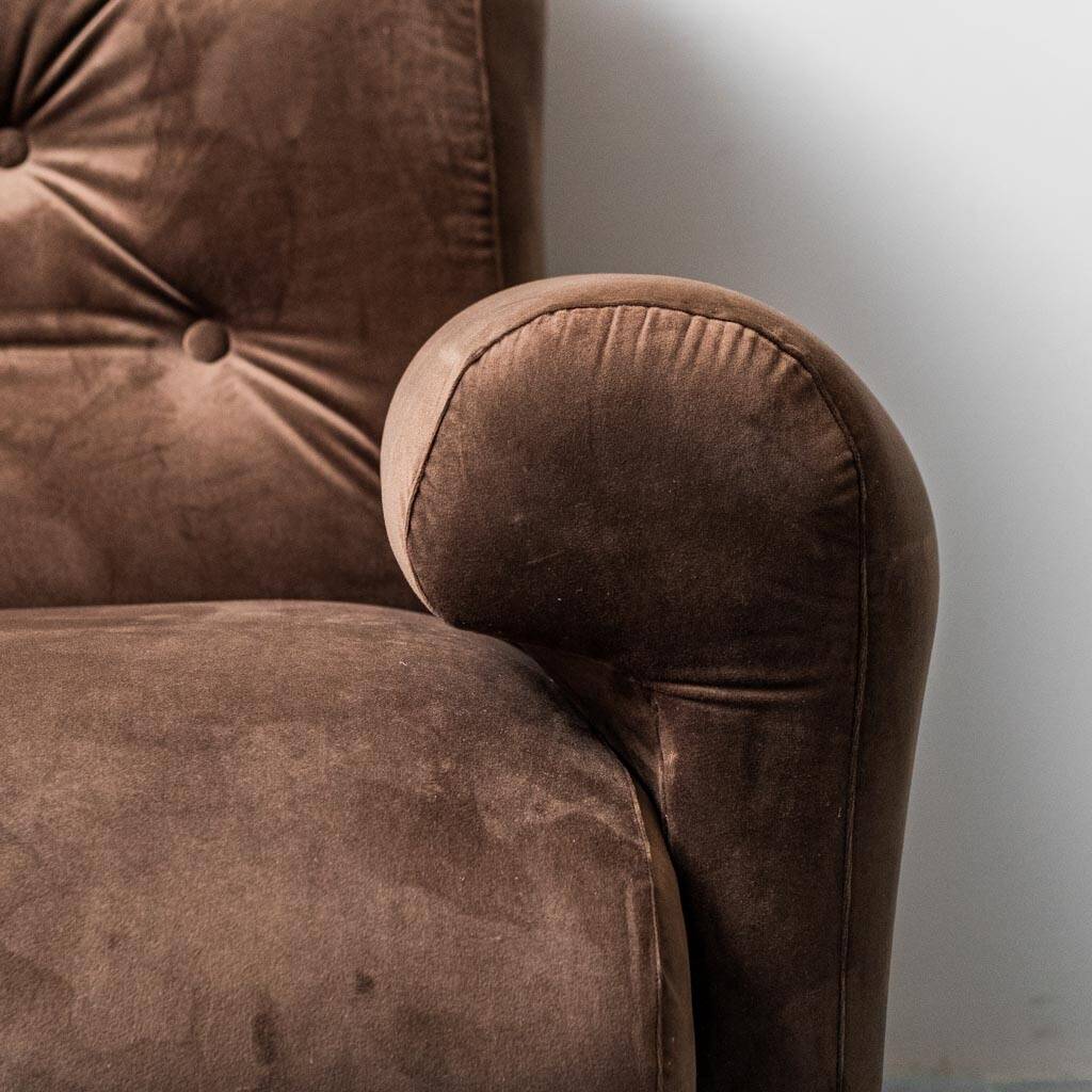 Canapé modulable 4 places en velours 1970 vintage modernisme