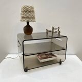 Roche Bobois smoked plexi coffee table