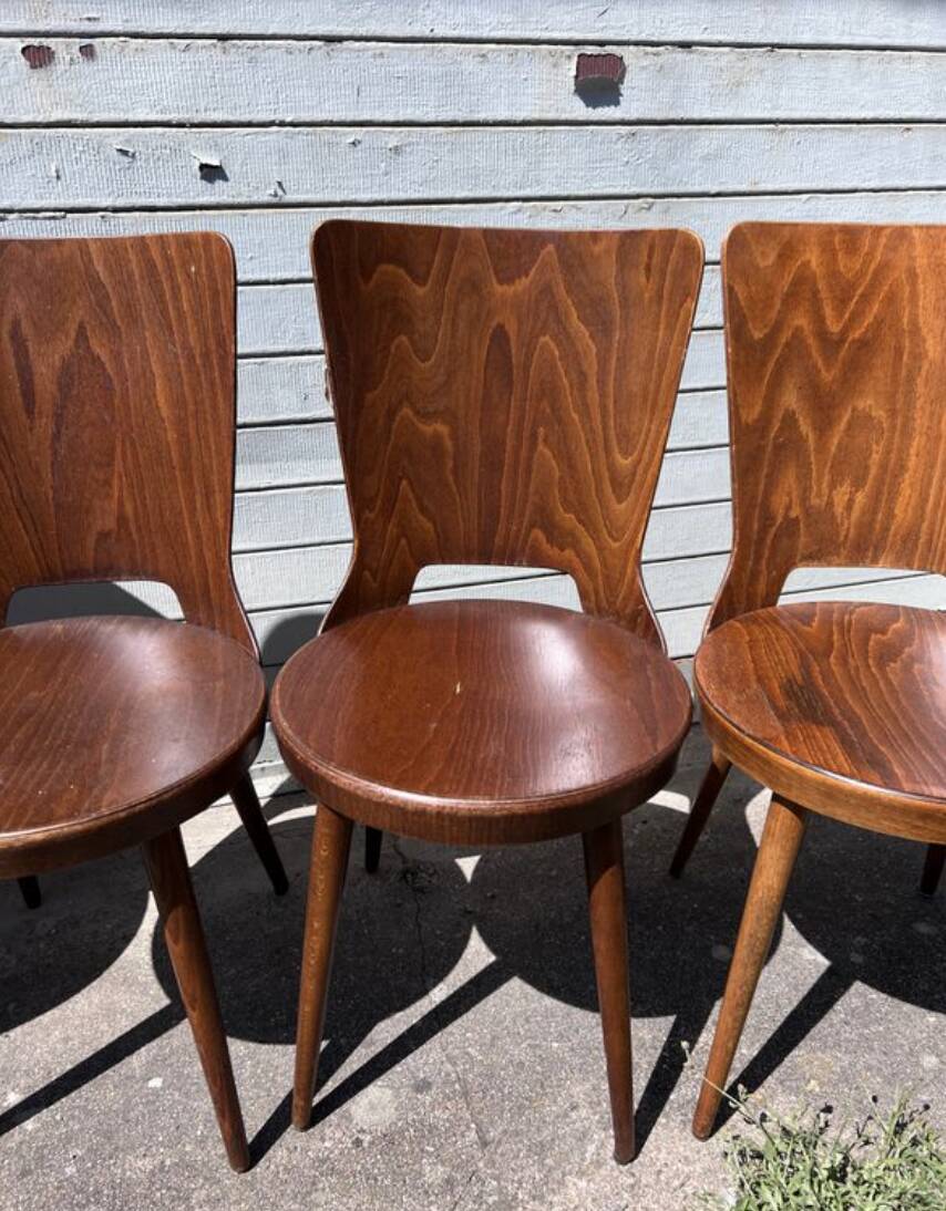 (Suite) 4 Bistro chairs Baumann (model Dove)