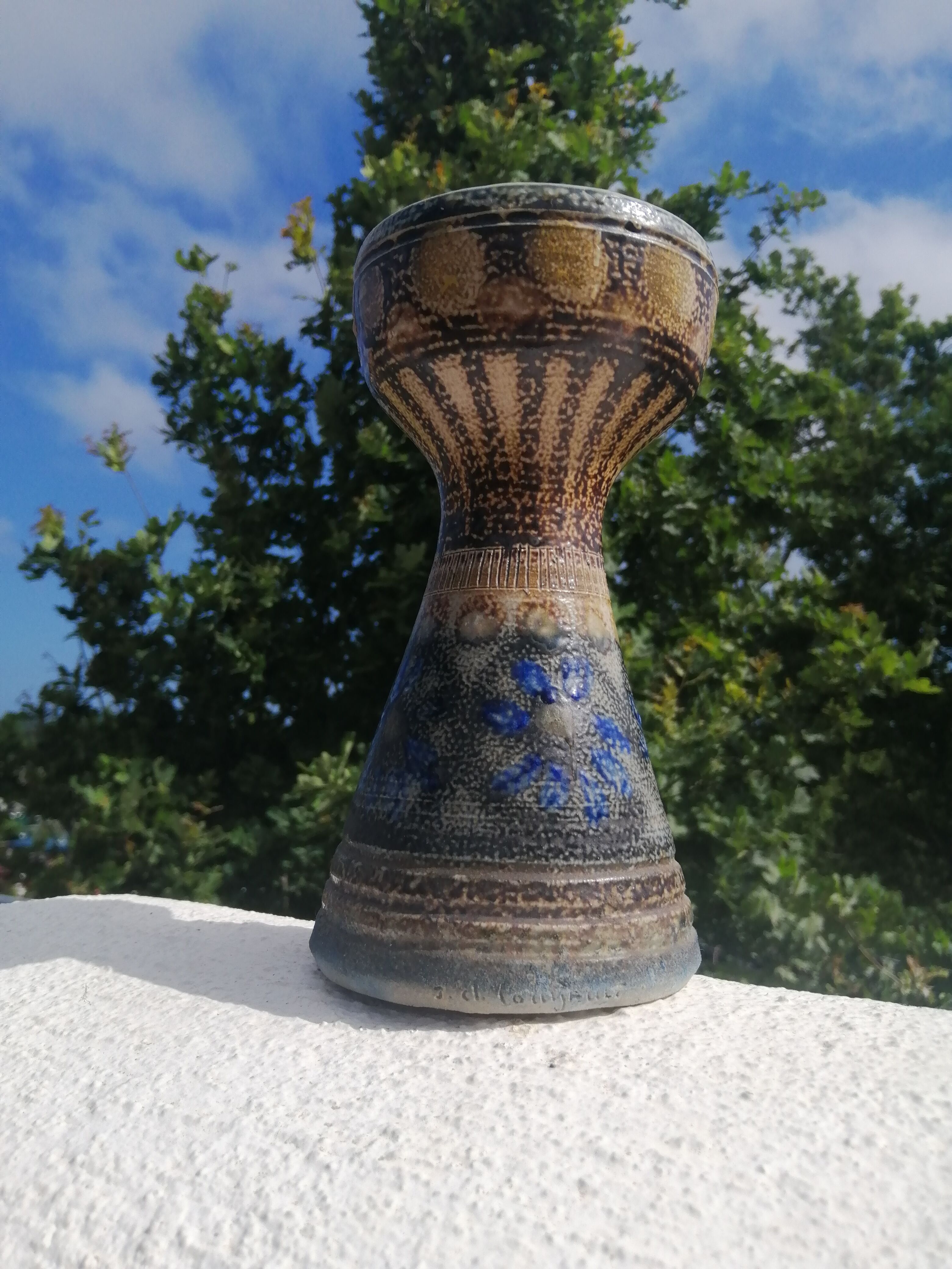 Vase signed Courjault