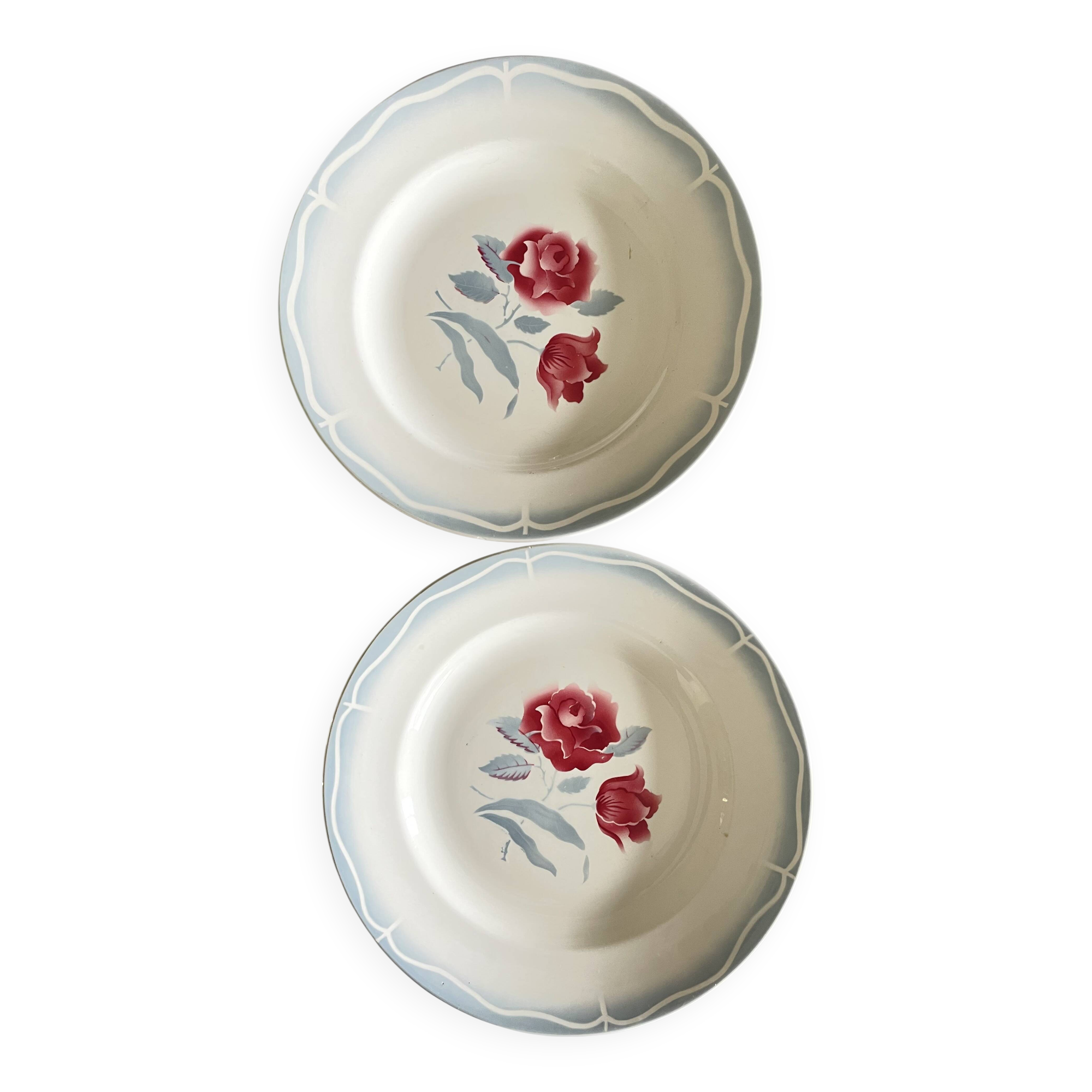 2 large Digoin Sarreguemines Alesia serving dishes