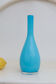 Vase soliflore bleu avec intérieur verre blanc