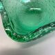 Murano Glass Bullicante "Green" Bowl Element Shell Ashtray Murano, Italy, 1970s
