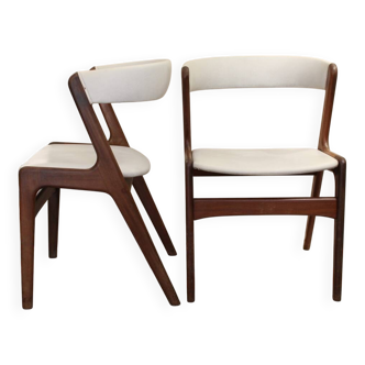 Paire de chaises modèle T21 Fire de Kai Kristiansen vers 1960