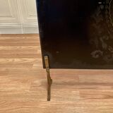 Metal fireplace screen from the period.