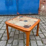 Coffee table teak tiles by Tue Poulsen for Haslev