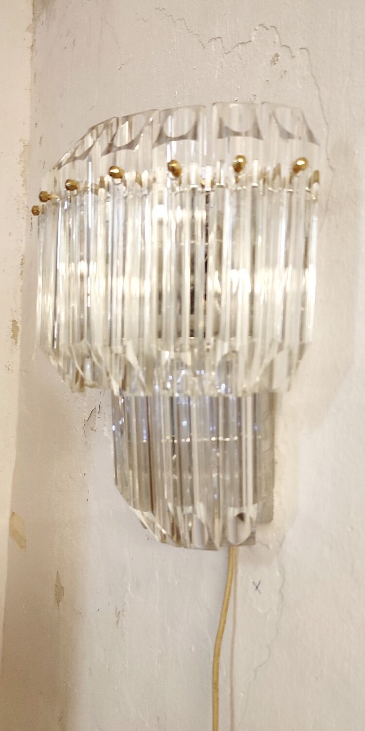 Applique cristal France, années 1950.