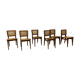 Série de six chaises cannées