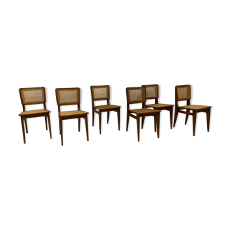 Sé"rie of six canne chairs