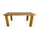 Scandinavian modernist brutalist pine rectangular dining table, 1960s