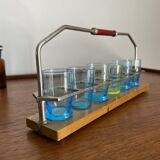 Vintage liqueur glasses and their display