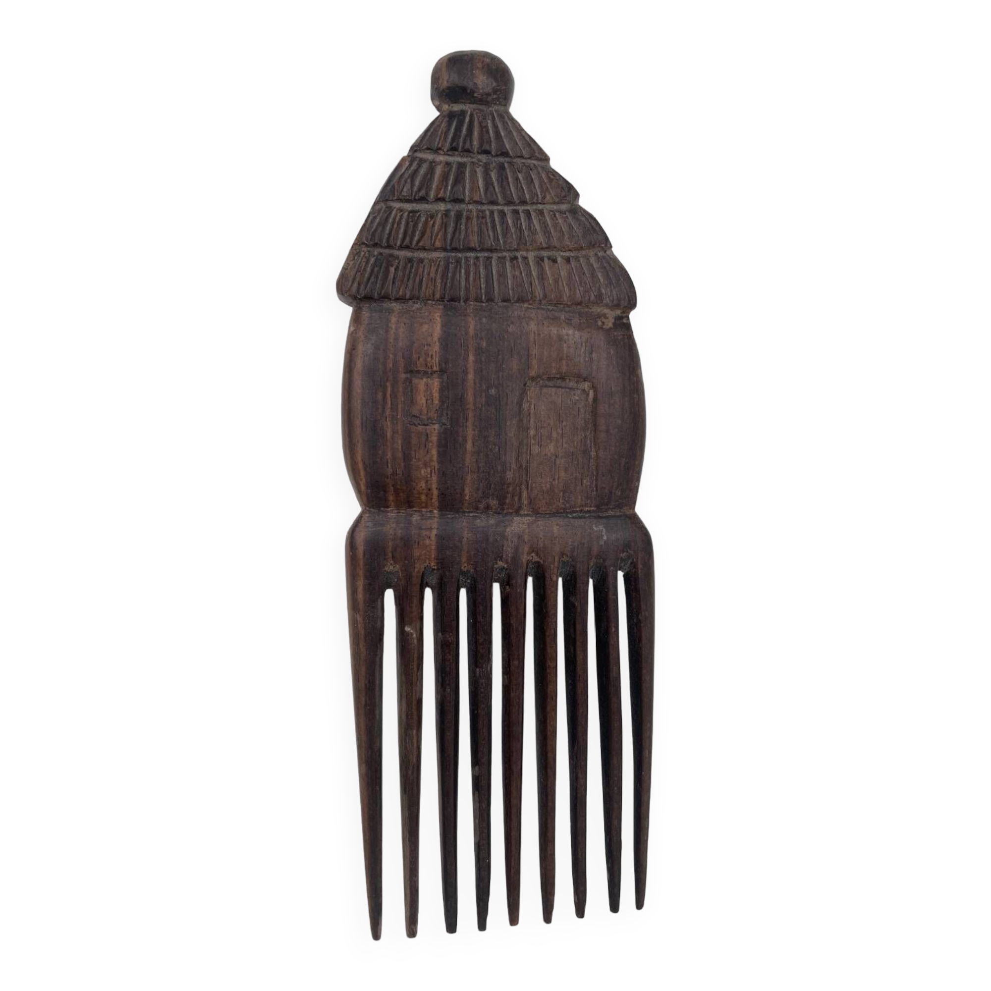 Old ethnic comb in exotic wood