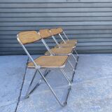 "Plia" caned chairs by Giancarlo Piretti