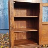 Glass-fronted entrance cabinet in Burmese teak