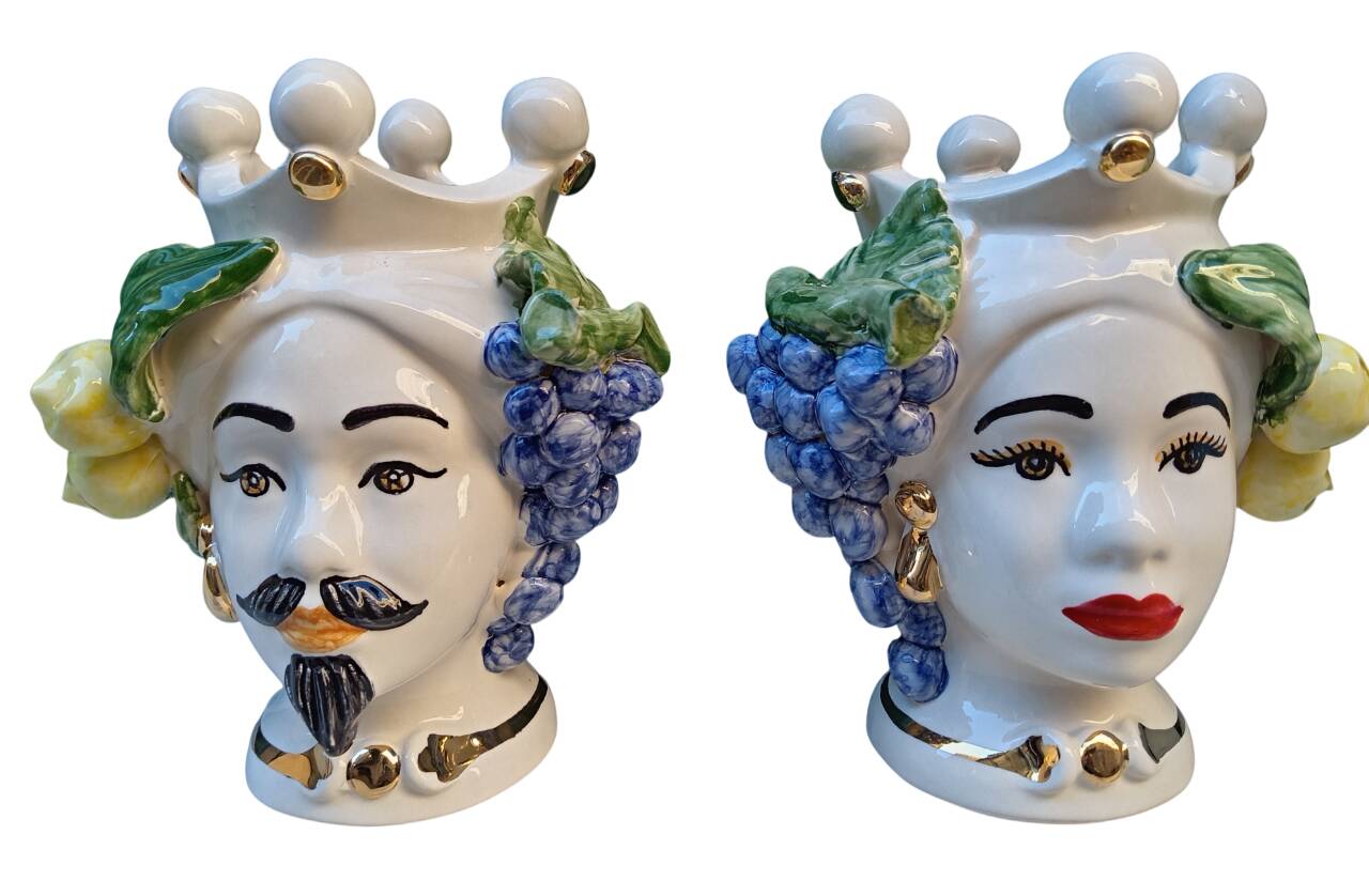 Teste di moro siciliane in ceramica