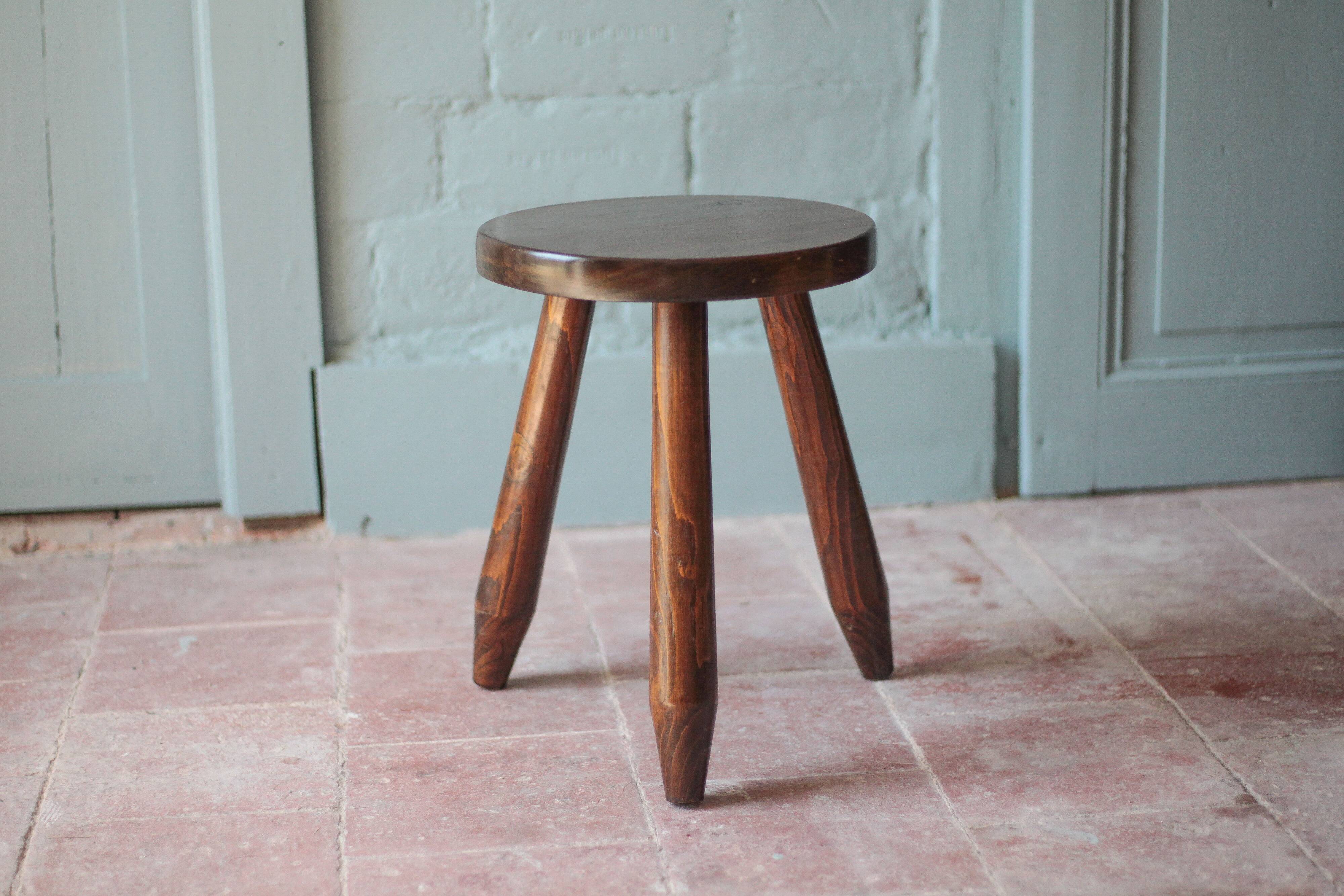 Vintage stool, tripod wooden stool, occasional stool, plant stand,