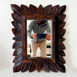 Antique mirror in carved wood