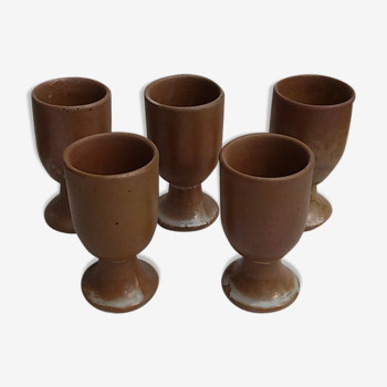 5 glasses mazagrans sandstone