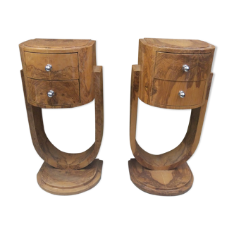 Pair of art deco bedsides