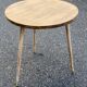 Table basse table d’appoint scandinave pieds compas rénovée en bois brut