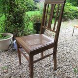 4 oak and canning chairs