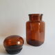 Old vintage amber apothecary jar jar