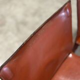 Cassina 6x Cab 412 burgundy by Mario Bellini NP : 9000€
