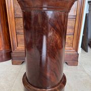 Rare Somno with drawer, Empire period Cuban mahogany and superb grooved marble.