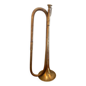 Antique copper bugle