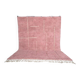 Custom traditional Beni Ouarain rug in handmade pink, 2/3 m.