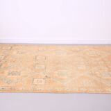 Large Vintage Moroccan Rug 188 x 387 cm - Peach Berber Rug - Handmade Rug