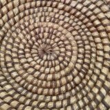 Woven straw basket