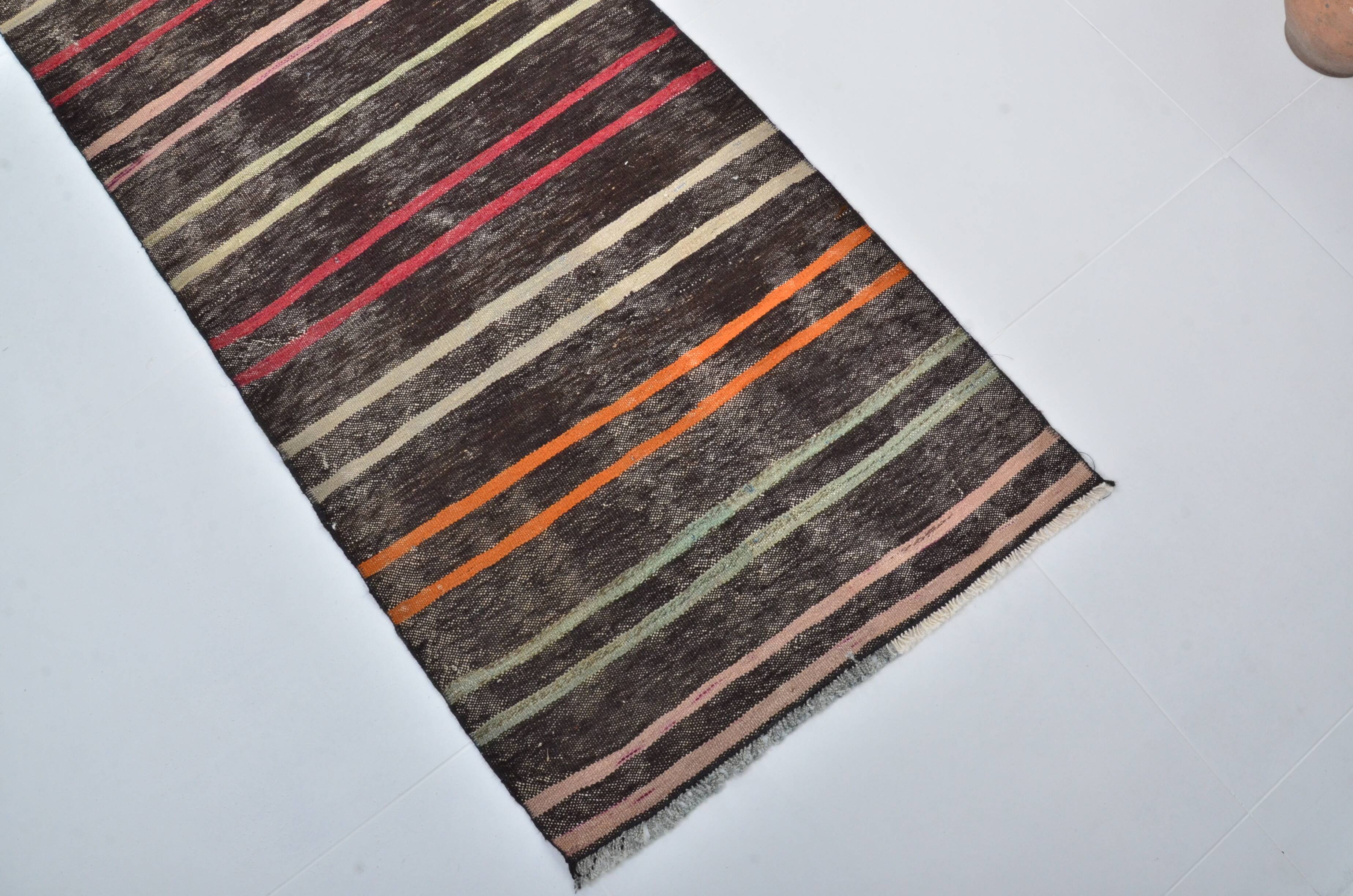 Tapis Kilim Oushak d'Anatolie à rayures