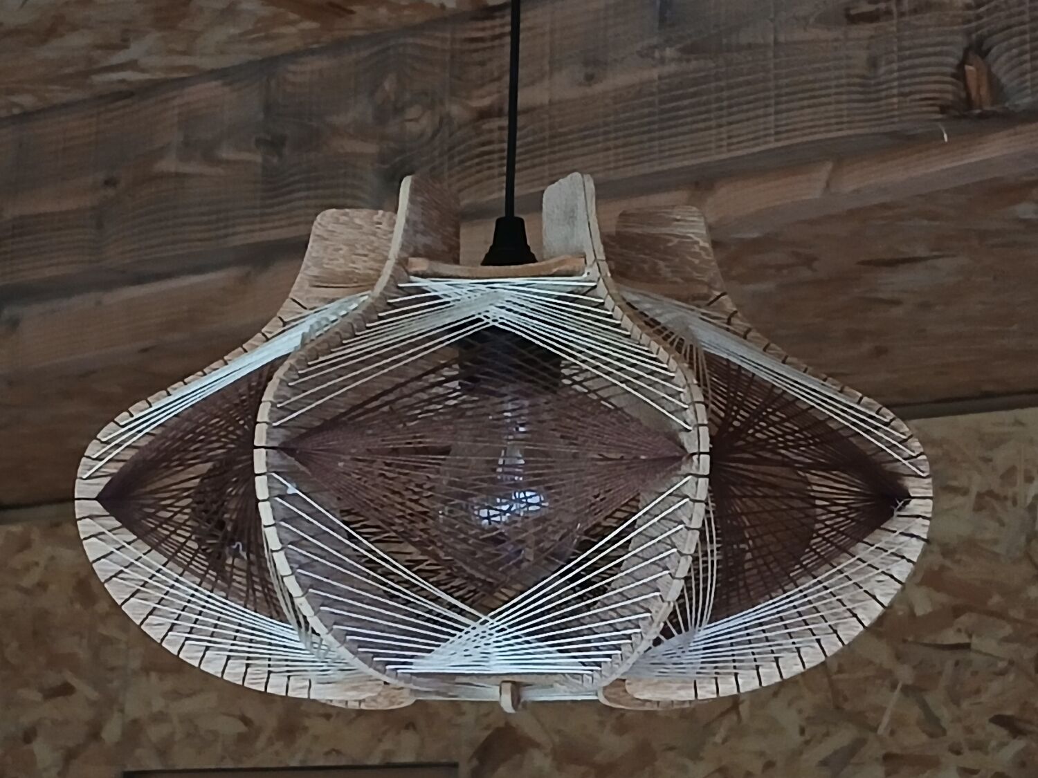 Scandinavian wooden and wire suspension, years