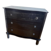 Commode en bois noir