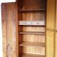 Art Deco wardrobe with elm magnifying glass dome and oak